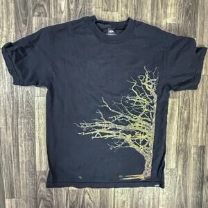 Vans Tree Graphic Tee Black Short Sleeve T-Shirt Size M Skate Streetwear Art